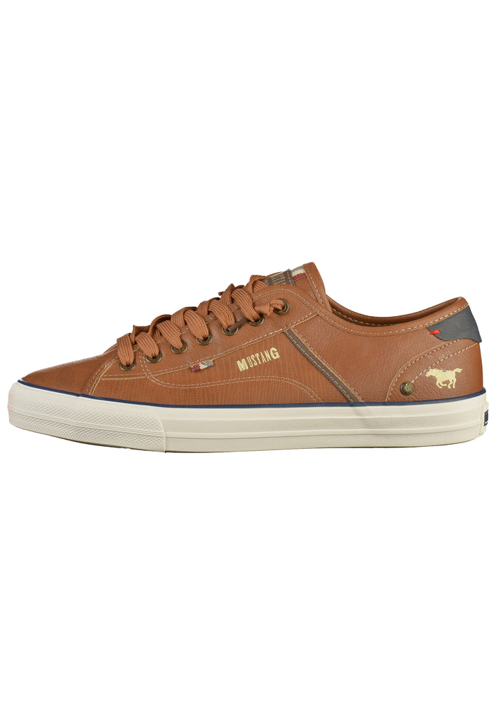 Mustang Sneaker Lederimitat Cognac - surf4shoes