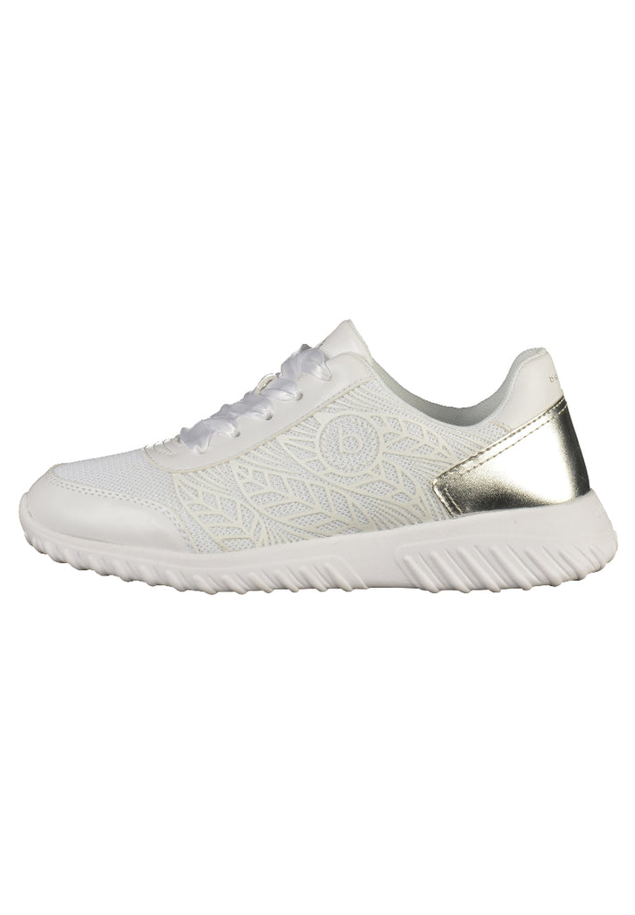 Bugatti Sneaker Lederimitat/Textil Weiß/Silber - surf4shoes