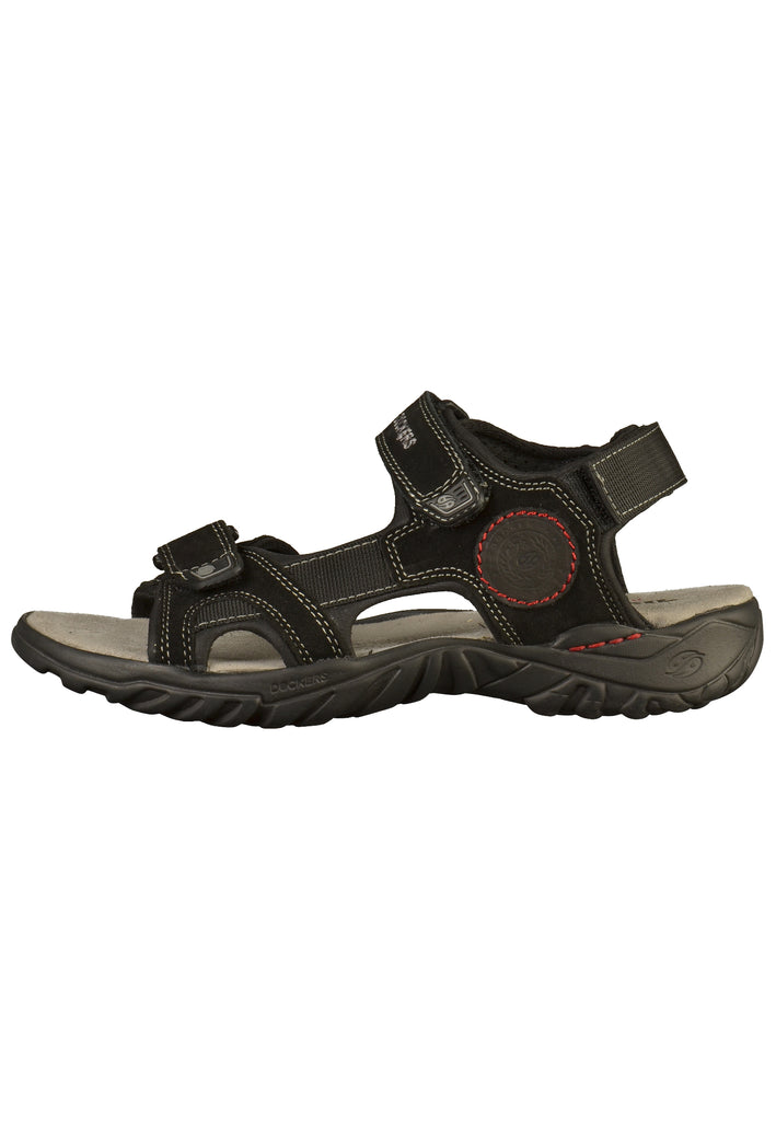 Dockers Sandalen Leder Schwarz - surf4shoes