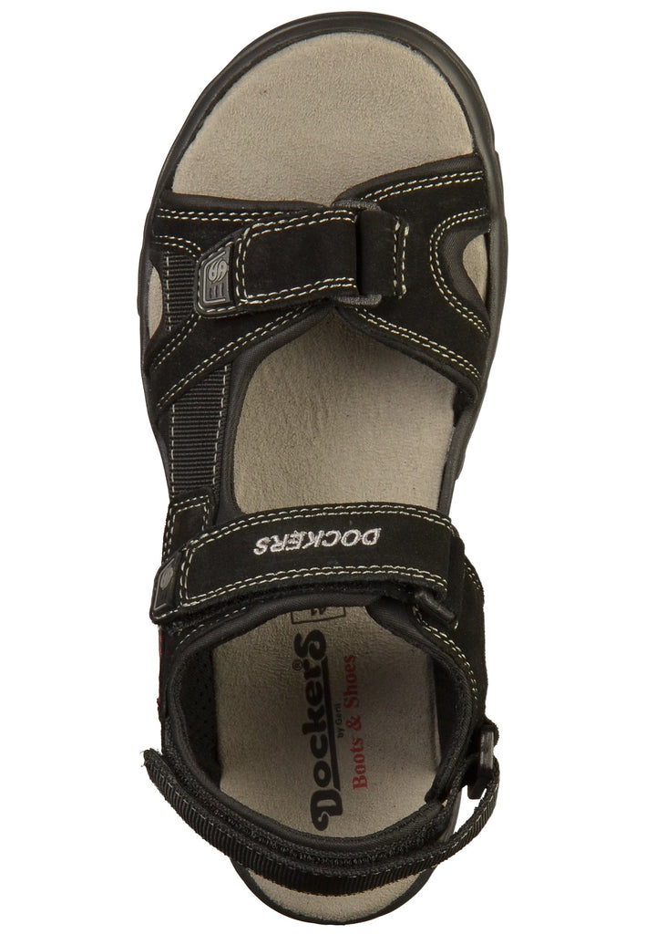 Dockers Sandalen Leder Schwarz - surf4shoes
