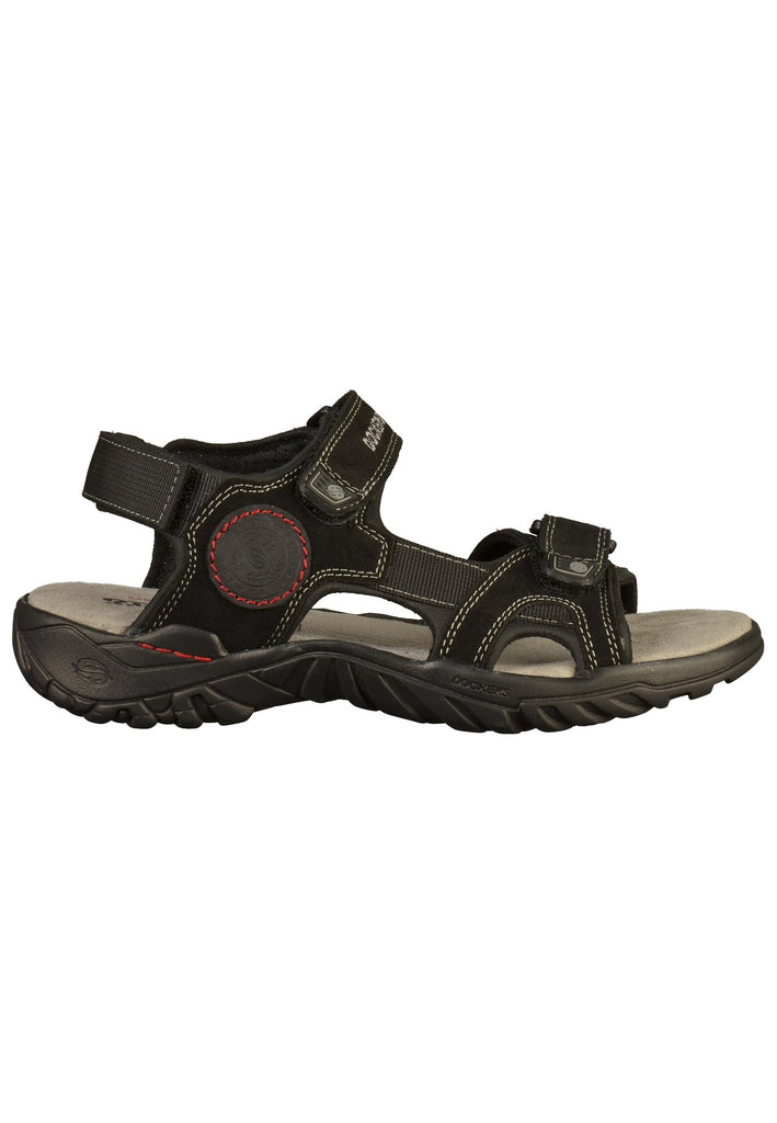 Dockers Sandalen Leder Schwarz - surf4shoes