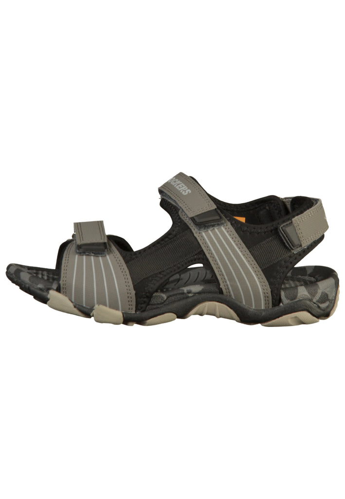 Dockers Sandalen Lederimitat/Textil Schwarz/Grau - surf4shoes