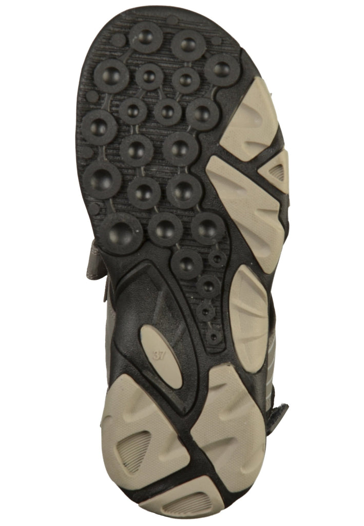 Dockers Sandalen Lederimitat/Textil Schwarz/Grau - surf4shoes