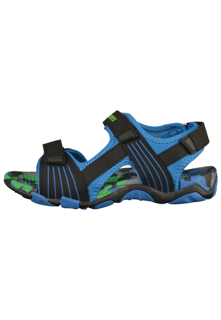 Dockers Sandalen Lederimitat/Textil Schwarz/Blau - surf4shoes