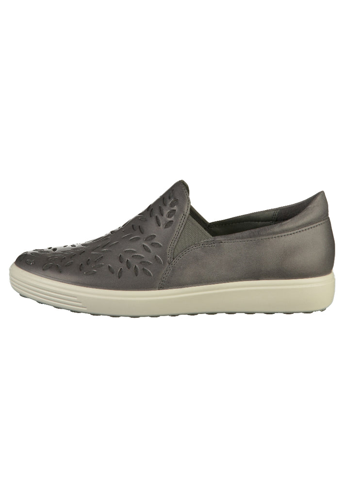 ecco Slipper Leder/Textil Dunkelgrau - surf4shoes