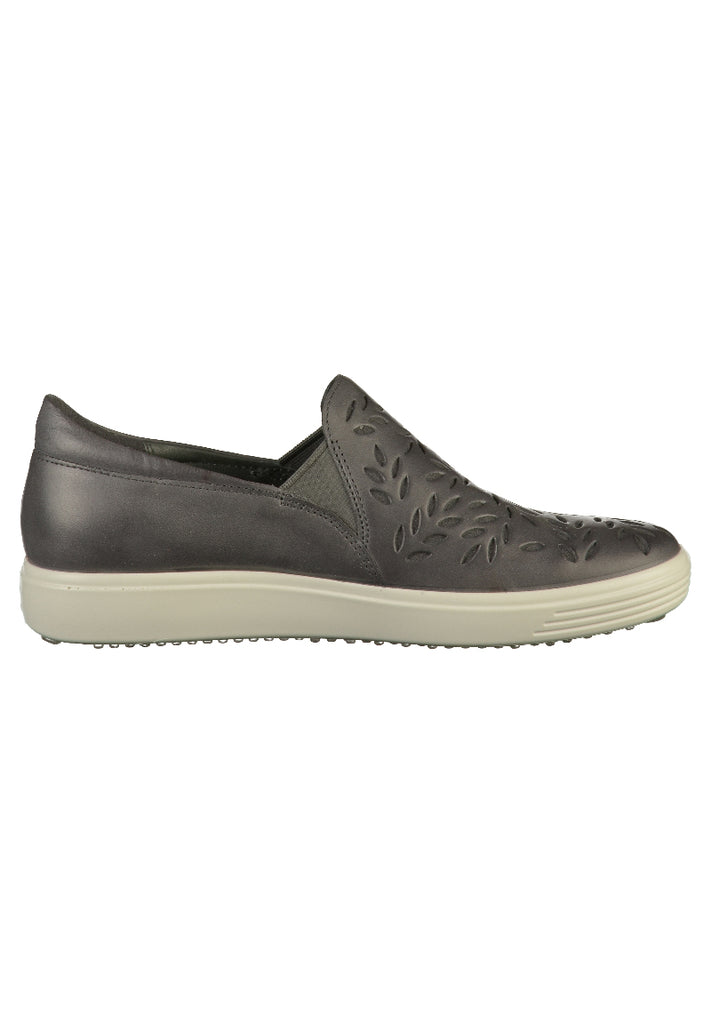 ecco Slipper Leder/Textil Dunkelgrau - surf4shoes