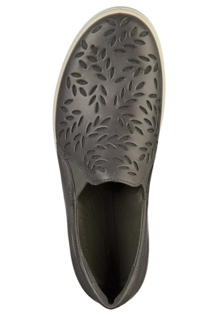 ecco Slipper Leder/Textil Dunkelgrau - surf4shoes