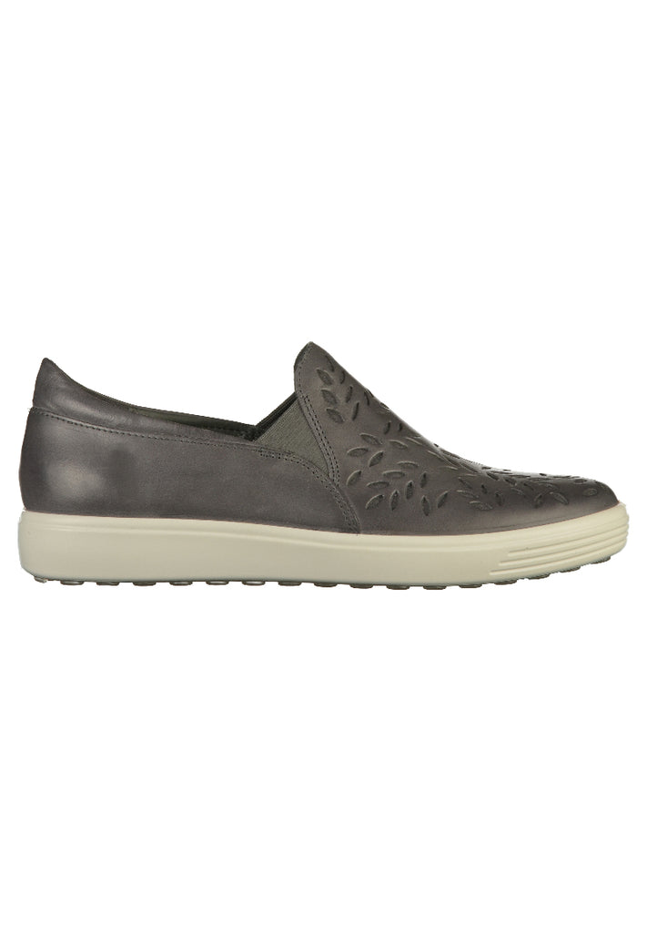 ecco Slipper Leder/Textil Dunkelgrau - surf4shoes