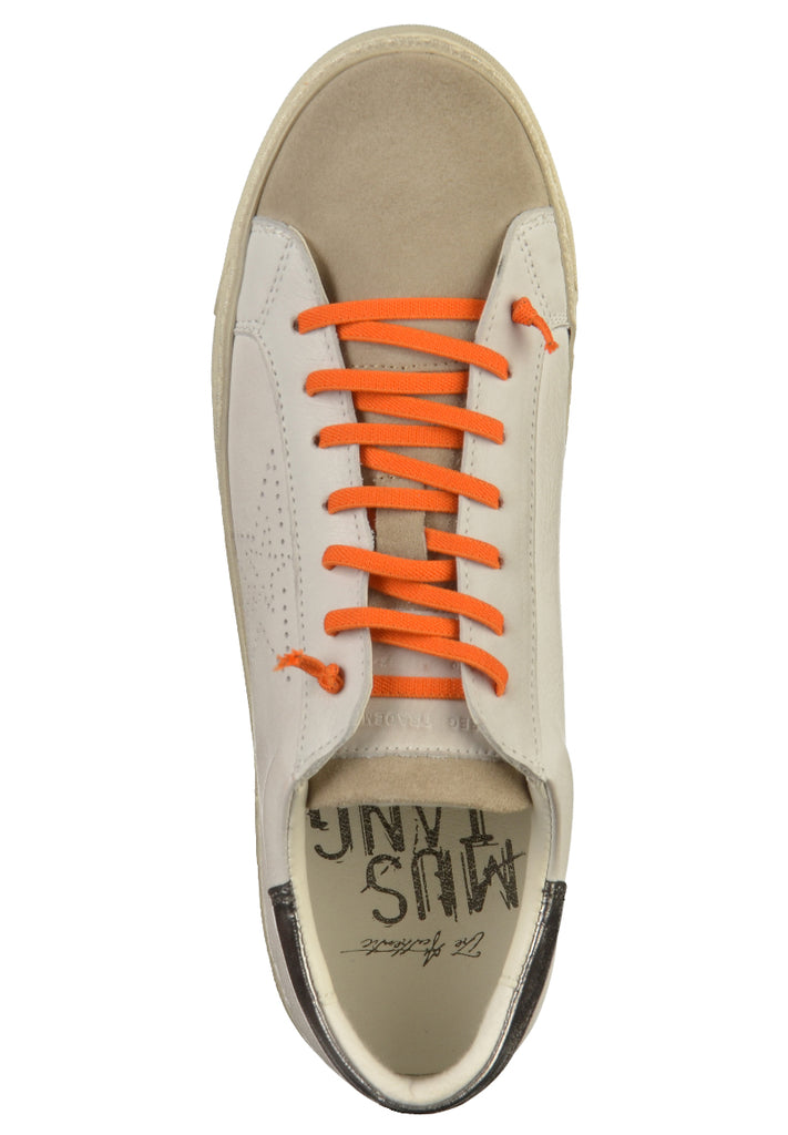 Mustang Sneaker Leder Beige/Weiß - surf4shoes