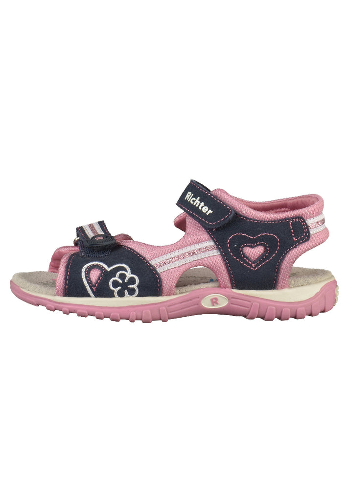 Richter Sandalen Veloursleder/Textil Rosa - surf4shoes