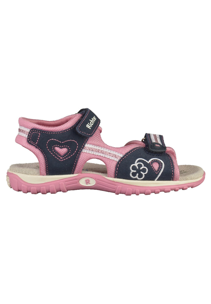 Richter Sandalen Veloursleder/Textil Rosa - surf4shoes