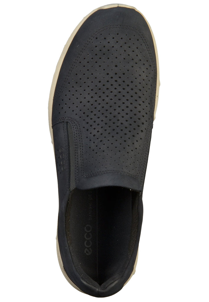 ecco Slipper Leder Navy - surf4shoes