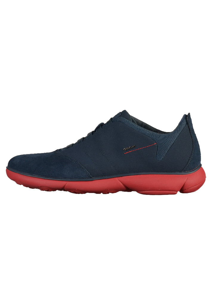 Geox Sneaker Veloursleder/Textil Blau/Rot - surf4shoes