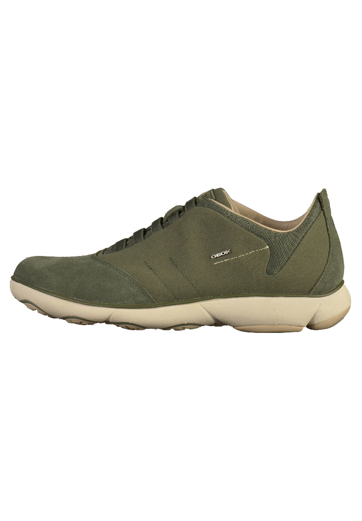 Geox Sneaker Veloursleder/Textil Oliv - surf4shoes