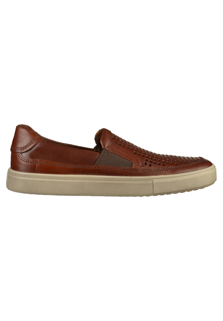 ecco Slipper Leder Cognac - surf4shoes
