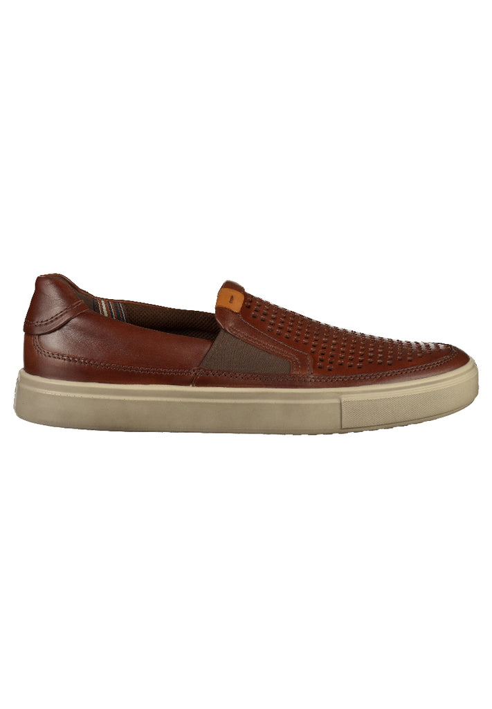 ecco Slipper Leder Cognac - surf4shoes