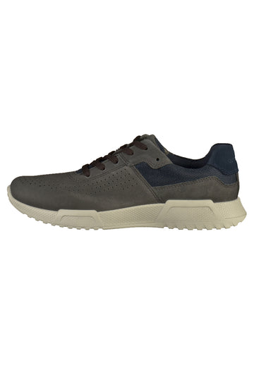 ecco Sneaker Leder/Textil Grau/Blau - surf4shoes
