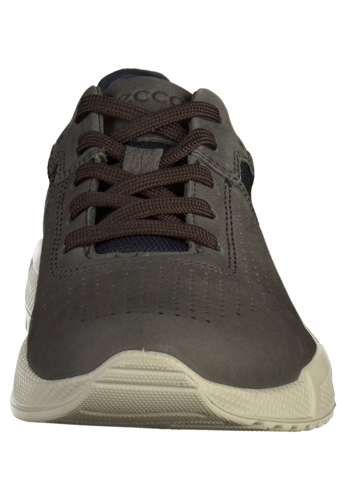 ecco Sneaker Leder/Textil Grau/Blau - surf4shoes