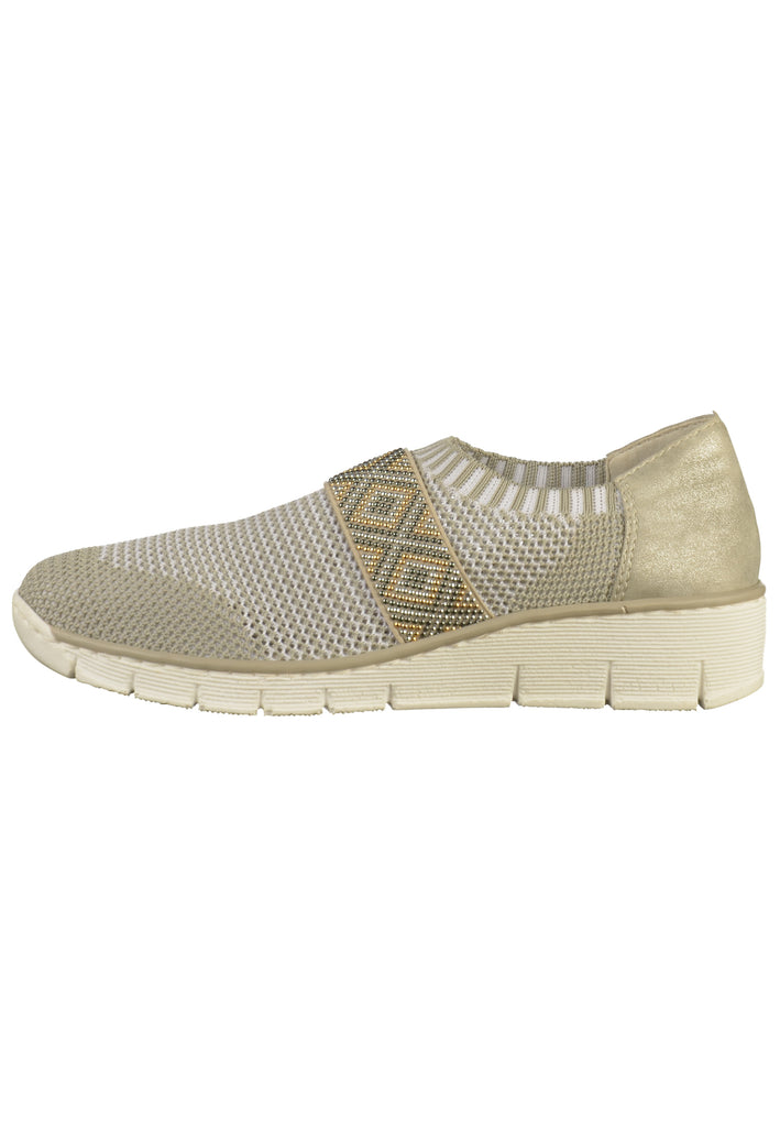 Rieker Slipper Lederimitat/Textil Grau - surf4shoes