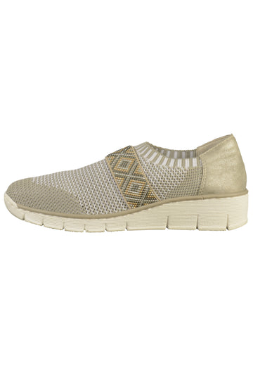 Rieker Slipper Lederimitat/Textil Grau - surf4shoes