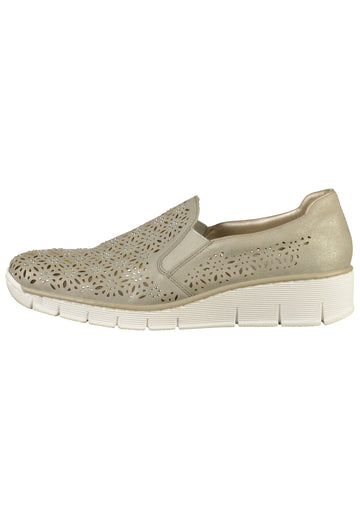 Rieker Slipper Lederimitat Grau - surf4shoes