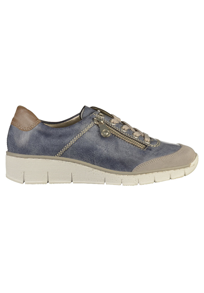 Rieker Sneaker Lederimitat Blau - surf4shoes