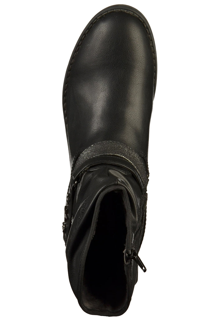 s.Oliver Stiefelette Nappaleder Schwarz - surf4shoes