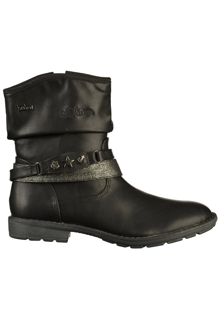 s.Oliver Stiefelette Nappaleder Schwarz - surf4shoes