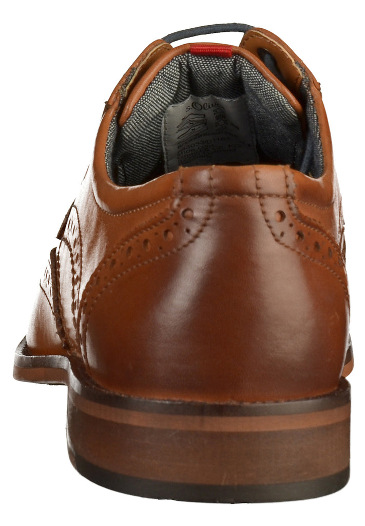 s.Oliver Halbschuhe Leder Cognac - surf4shoes