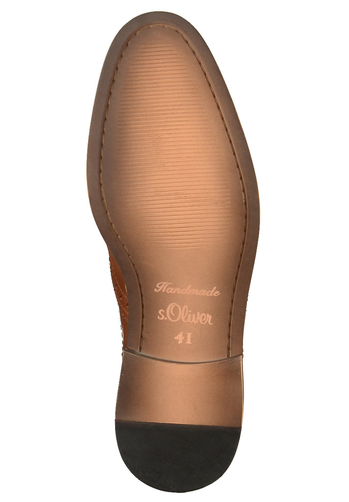 s.Oliver Halbschuhe Leder Cognac - surf4shoes