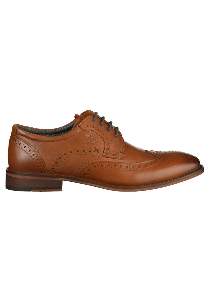 s.Oliver Halbschuhe Leder Cognac - surf4shoes