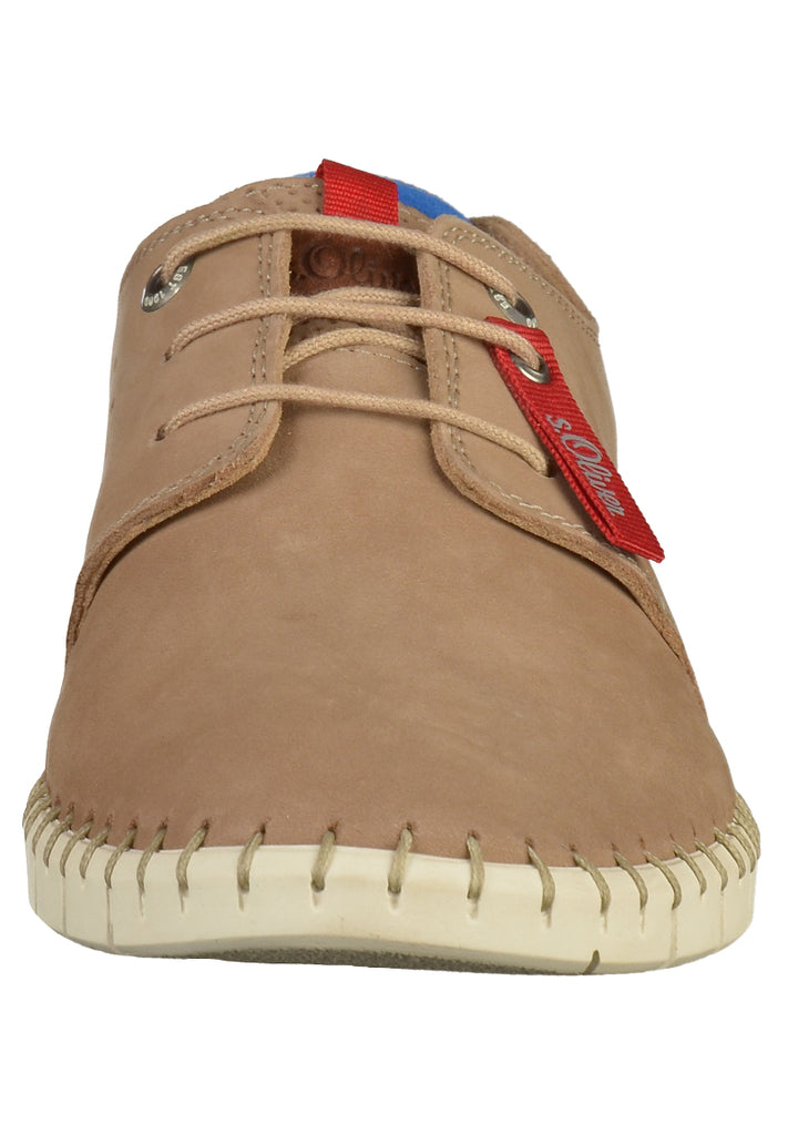 s.Oliver Halbschuhe Leder Hellbraun - surf4shoes