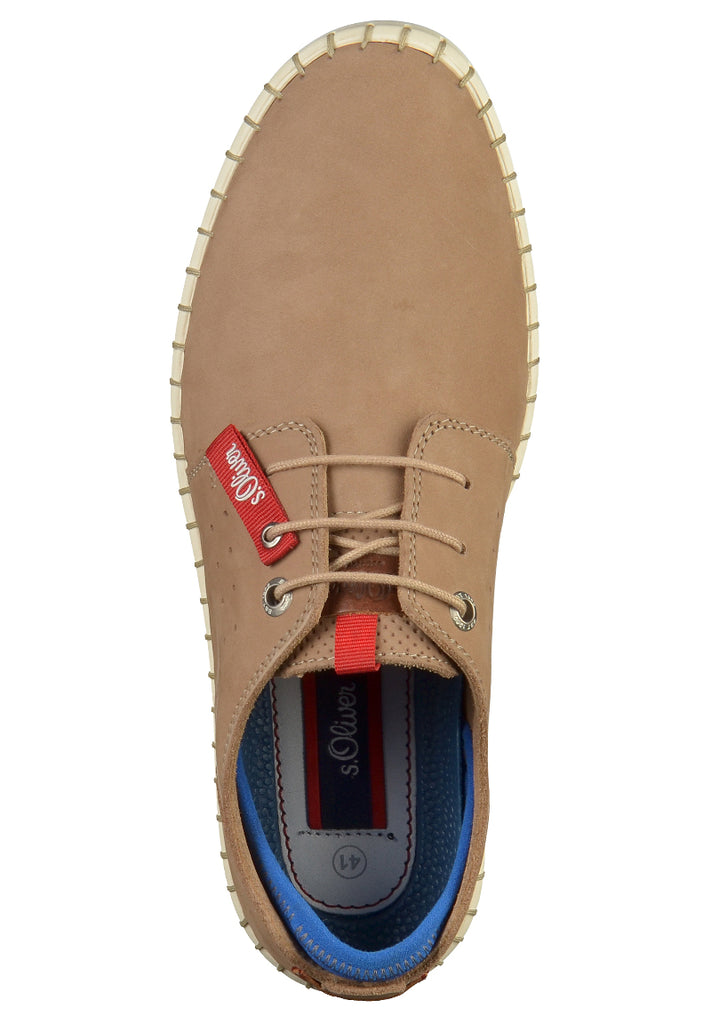 s.Oliver Halbschuhe Leder Hellbraun - surf4shoes