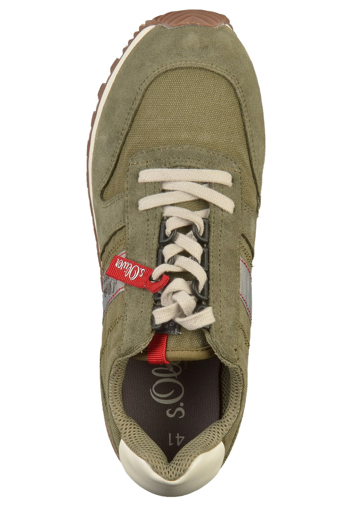s.Oliver Halbschuhe Leder/Textil Khaki - surf4shoes