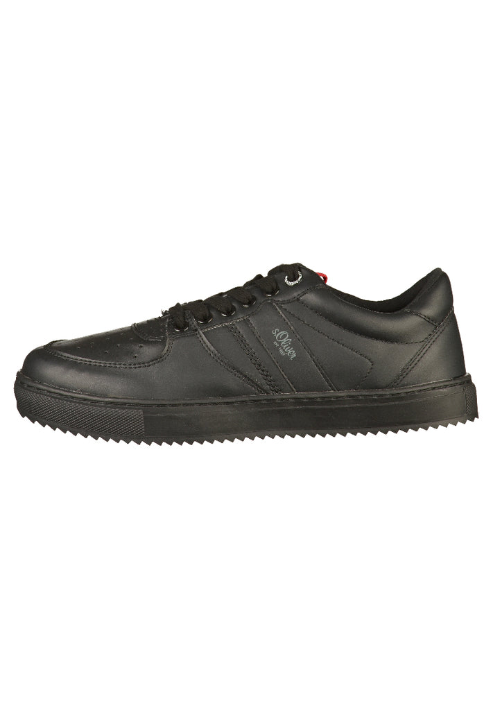 s.Oliver Sneaker Lederimitat Schwarz - surf4shoes
