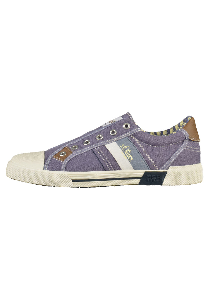 s.Oliver Slipper Lederimitat/Textil Hellblau - surf4shoes