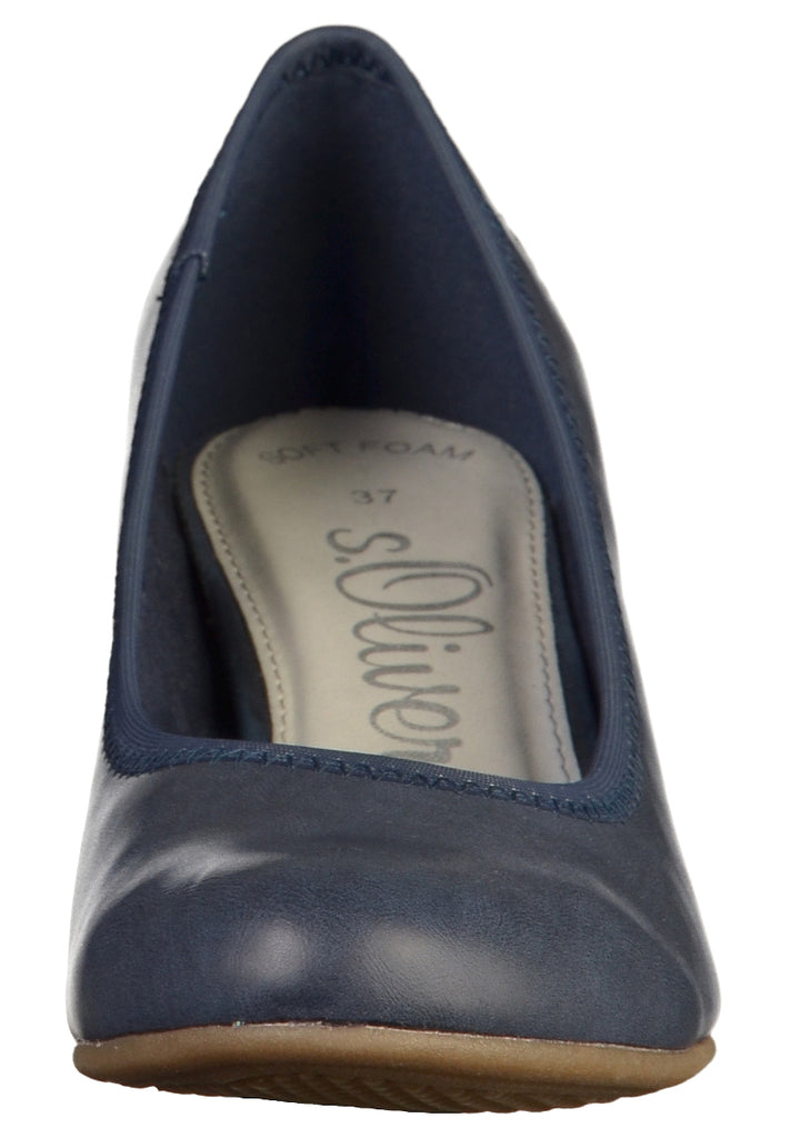 s.Oliver Pumps Lederimitat Navy - surf4shoes