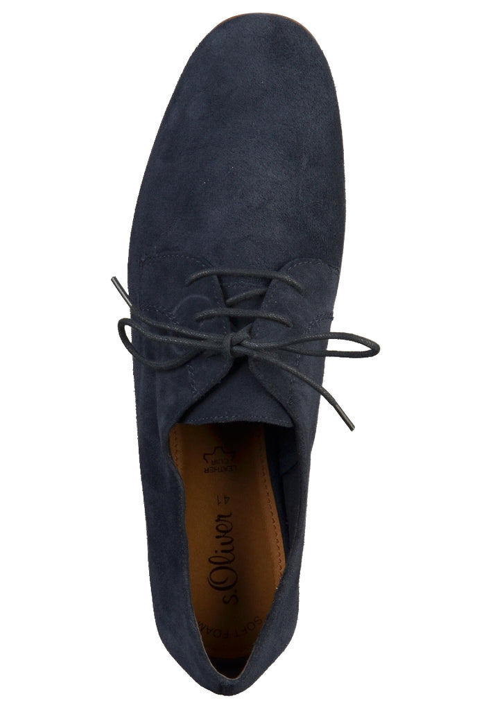 s.Oliver Halbschuhe Leder Navy - surf4shoes