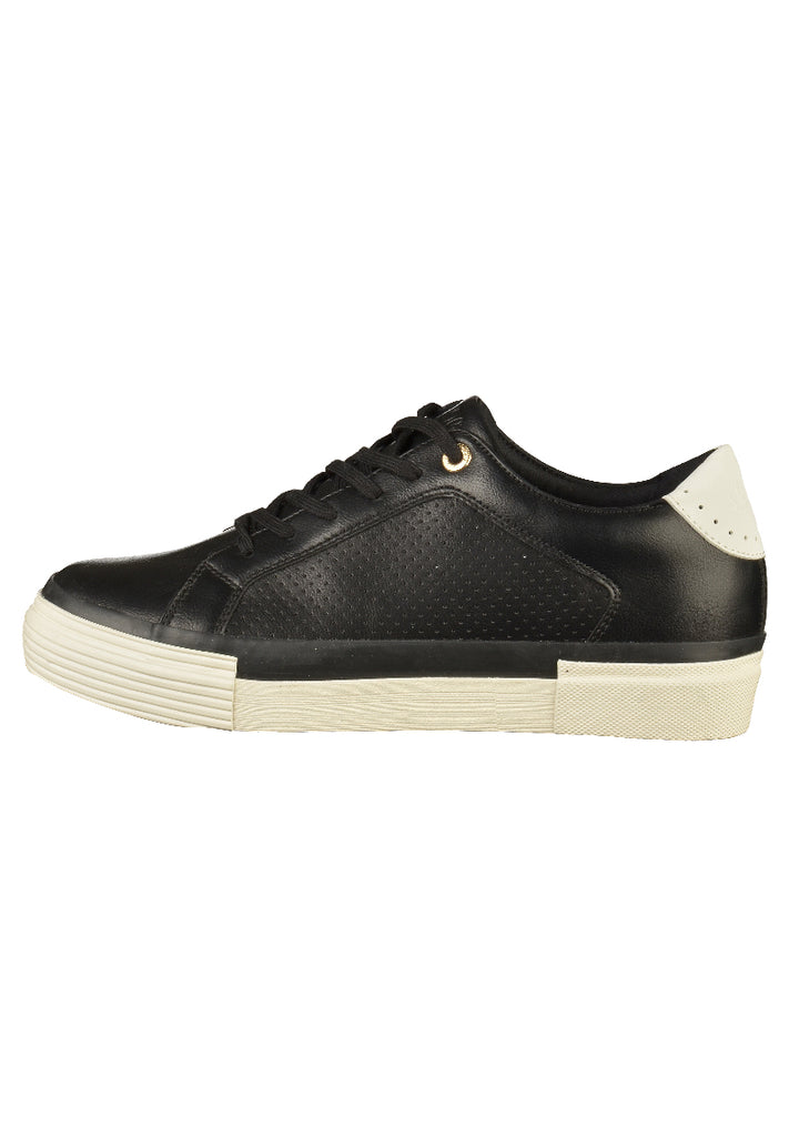 s.Oliver Sneaker Lederimitat Schwarz - surf4shoes