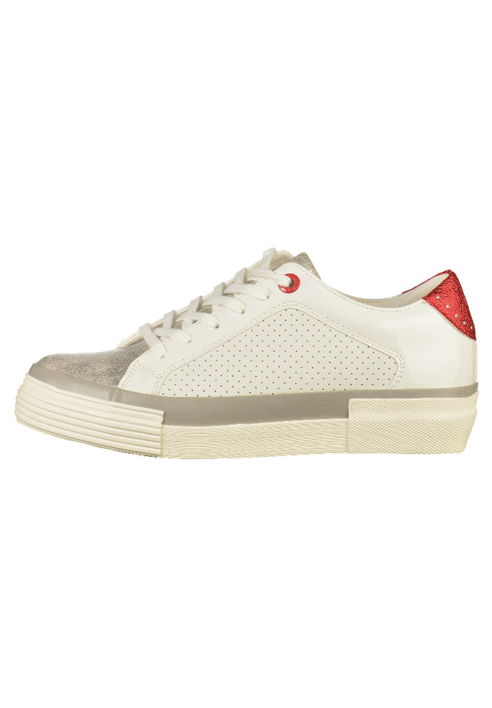 s.Oliver Sneaker Lederimitat Weiß - surf4shoes