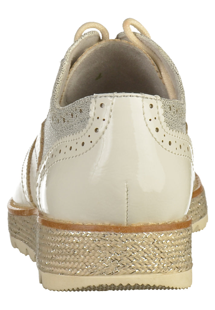 s.Oliver Halbschuhe Lederimitat Weiß - surf4shoes