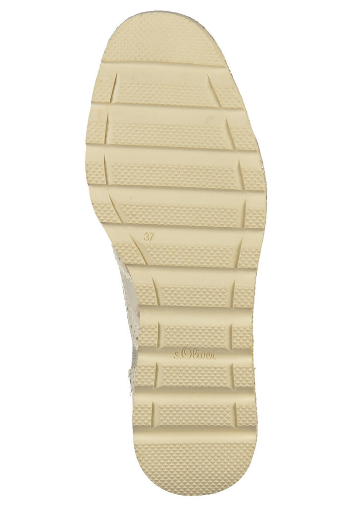 s.Oliver Halbschuhe Lederimitat Weiß - surf4shoes