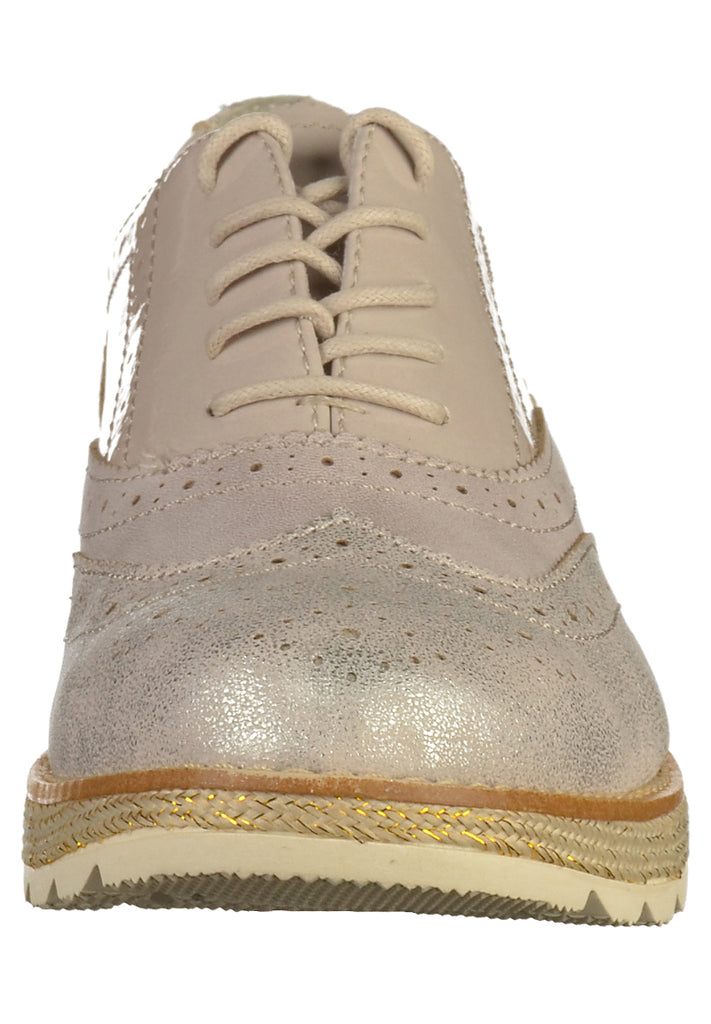 s.Oliver Halbschuhe Lederimitat Nude - surf4shoes
