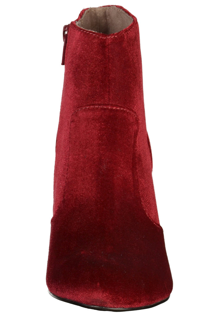 s.Oliver Stiefelette Samt Dunkelrot - surf4shoes