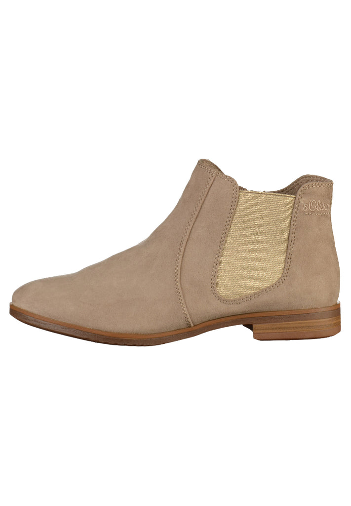 s.Oliver Stiefelette Lederimitat Taupe - surf4shoes
