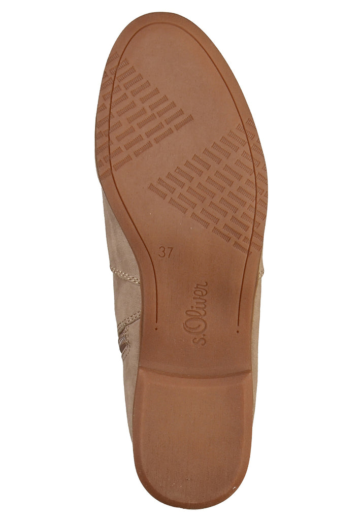s.Oliver Stiefelette Lederimitat Taupe - surf4shoes