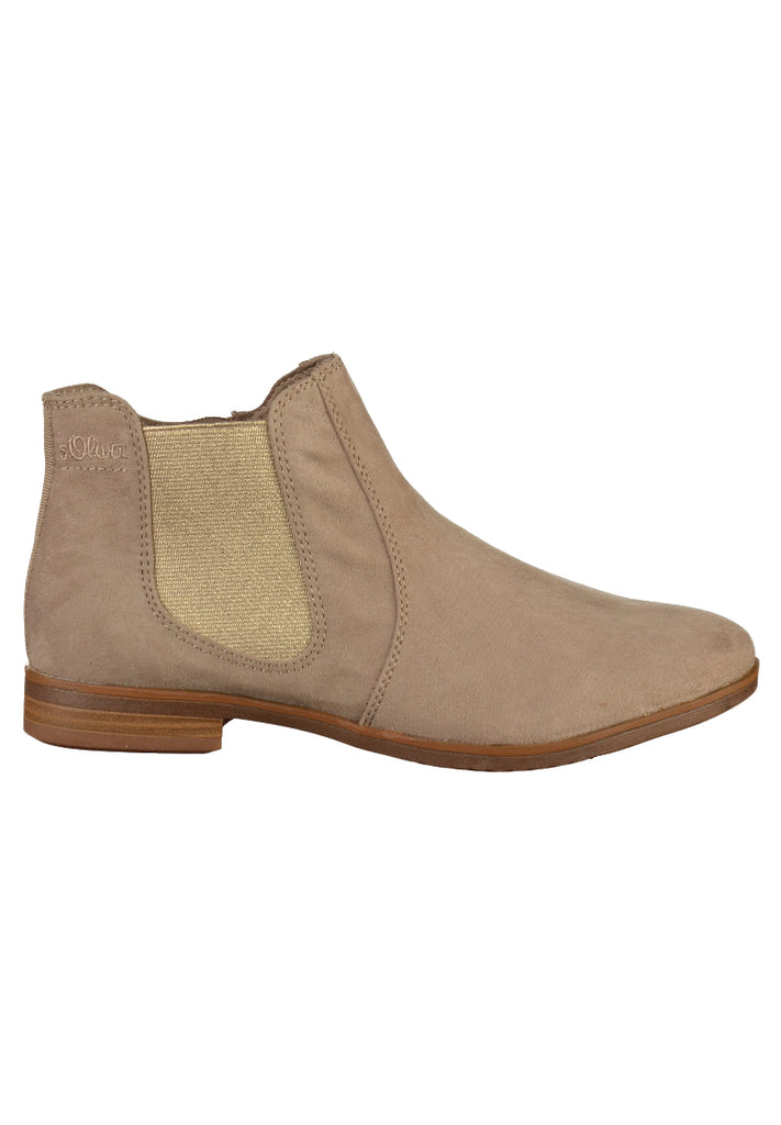 s.Oliver Stiefelette Lederimitat Taupe - surf4shoes