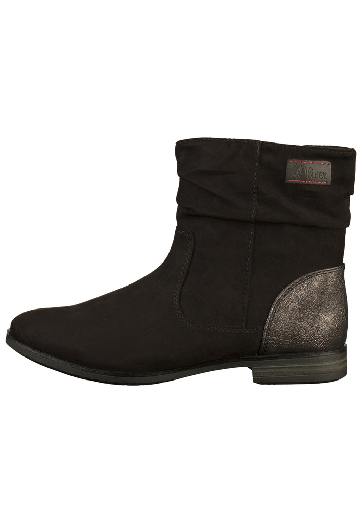 s.Oliver Stiefelette Lederimitat Schwarz - surf4shoes