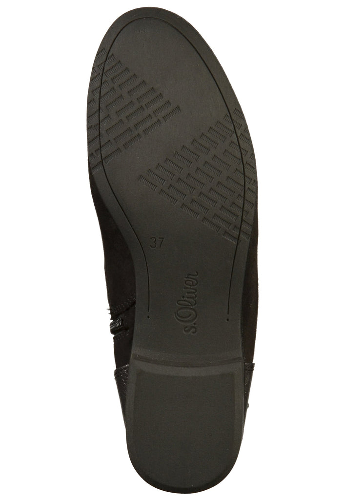 s.Oliver Stiefelette Lederimitat Schwarz - surf4shoes