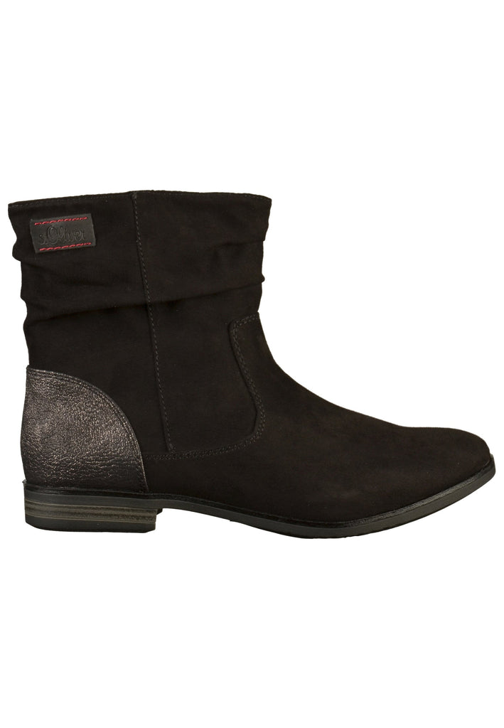 s.Oliver Stiefelette Lederimitat Schwarz - surf4shoes